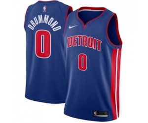 Detroit Pistons #0 Andre Drummond Authentic Royal Blue Road Basketball Jersey - Icon Edition