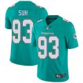 Miami Dolphins #93 Ndamukong Suh Aqua Green Team Color Vapor Untouchable Limited Player NFL Jersey