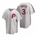 Nike Philadelphia Phillies #3 Bryce Harper White Cooperstown Collection Home Stitched Baseball Jersey