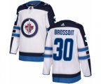 Winnipeg Jets #30 Laurent Brossoit Authentic White Away NHL Jersey