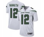 New York Jets #12 Joe Namath Game White Football Jersey