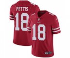 San Francisco 49ers #18 Dante Pettis Red Team Color Vapor Untouchable Limited Player Football Jersey