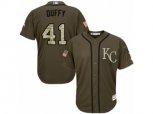 Kansas City Royals #41 Danny Duffy Authentic Green Salute to Service MLB Jersey