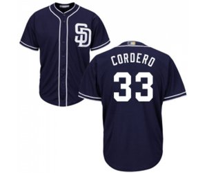 San Diego Padres #33 Franchy Cordero Replica Navy Blue Alternate 1 Cool Base Baseball Jersey