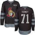 Ottawa Senators #71 Chris Tierney Authentic Black 1917-2017 100th Anniversary NHL Jersey