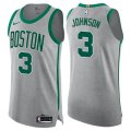 Boston Celtics #3 Dennis Johnson Authentic Gray NBA Jersey - City Edition