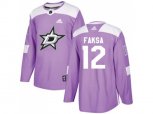Dallas Stars #12 Radek Faksa Purple Authentic Fights Cancer Stitched NHL Jersey
