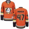 Anaheim Ducks #47 Hampus Lindholm Authentic Orange Third NHL Jersey
