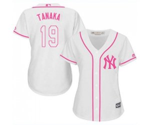 Women\'s New York Yankees #19 Masahiro Tanaka Authentic White Fashion Cool Base Baseball Jersey