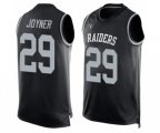 Oakland Raiders #29 Lamarcus Joyner Limited Black Player Name & Number Tank Top Football Jersey