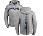 New England Patriots #92 James Harrison Ash Backer Pullover Hoodie