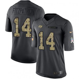 Tampa Bay Buccaneers #14 Ryan Fitzpatrick Limited Black 2016 Salute to Service NFL Jersey