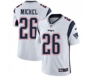New England Patriots #26 Sony Michel White Vapor Untouchable Limited Player Football Jersey