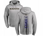Baltimore Ravens #54 Tyus Bowser Ash Backer Pullover Hoodie
