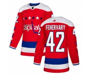 Washington Capitals #42 Martin Fehervary Authentic Red Alternate NHL Jersey