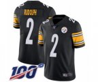 Pittsburgh Steelers #2 Mason Rudolph Black Team Color Vapor Untouchable Limited Player 100th Season Football Jersey