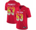Los Angeles Chargers #53 Mike Pouncey Limited Red AFC 2019 Pro Bowl Football Jersey
