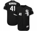 Chicago White Sox #41 Kelvin Herrera Black Alternate Flex Base Authentic Collection Baseball Jersey