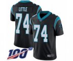 Carolina Panthers #74 Greg Little Black Team Color Vapor Untouchable Limited Player 100th Season Football Jersey