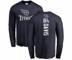 Tennessee Titans #84 Corey Davis Navy Blue Backer Long Sleeve T-Shirt