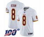 Washington Redskins #8 Case Keenum White Vapor Untouchable Limited Player 100th Season Football Jersey