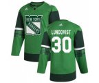 New York Rangers #30 Henrik Lundqvist 2020 St. Patrick's Day Stitched Hockey Jersey Green