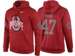 NCAA Ohio State Buckeyes #47 A.J. Hawk Red Playoff Bound Vital College Football Pullover Hoodie