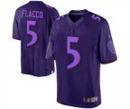 Baltimore Ravens #5 Joe Flacco Purple Drenched Limited Football Jersey