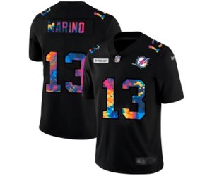 Miami Dolphins #13 Dan Marino Multi-Color Black 2020 NFL Crucial Catch Vapor Untouchable Limited Jersey