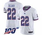 New York Giants #22 Wayne Gallman Limited White Rush Vapor Untouchable 100th Season Football Jersey