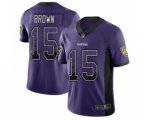 Baltimore Ravens #15 Marquise Brown Limited Purple Rush Drift Fashion Football Jersey