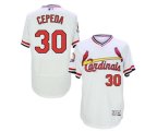 St. Louis Cardinals #30 Orlando Cepeda Majestic White Flexbase Authentic Cooperstown Collection Player Jersey