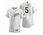 Los Angeles Dodgers Corey Seager Nike White Authentic Golden Edition Jersey