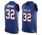 Buffalo Bills #32 O. J. Simpson Limited Royal Blue Player Name & Number Tank Top Football Jersey