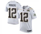 Green Bay Packers #12 Aaron Rodgers Elite White Team Rice 2016 Pro Bowl Football Jersey