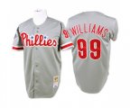 Philadelphia Phillies #99 Mitch Williams Replica Grey Throwback Baseball Jersey