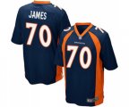 Denver Broncos #70 Ja'Wuan James Game Navy Blue Alternate Football Jersey