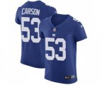 New York Giants #53 Harry Carson Elite Royal Blue Team Color Football Jersey