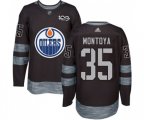 Edmonton Oilers #35 Al Montoya Authentic Black 1917-2017 100th Anniversary NHL Jersey