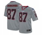 New England Patriots #87 Rob Gronkowski Elite Lights Out Grey Football Jersey