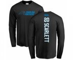 Carolina Panthers #20 Jordan Scarlett Black Backer Long Sleeve T-Shirt