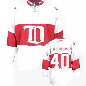 Detroit Red Wings #40 Henrik Zetterberg Premier White Third NHL Jersey
