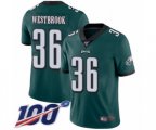 Philadelphia Eagles #36 Brian Westbrook Midnight Green Team Color Vapor Untouchable Limited Player 100th Season Football Jersey