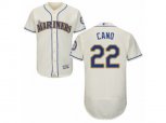 Seattle Mariners #22 Robinson Cano Cream Flexbase Authentic Collection MLB Jersey