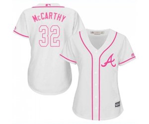 Women\'s Atlanta Braves #32 Brandon McCarthy Replica White Fashion Cool Base Baseball Jersey