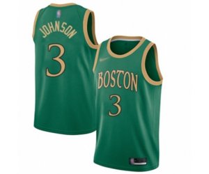 Boston Celtics #3 Dennis Johnson Authentic Green Basketball Jersey - 2019 20 City Edition