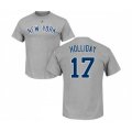New York Yankees #17 Matt Holliday Gray Name & Number T-Shirt