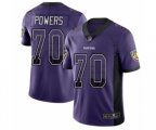 Baltimore Ravens #70 Ben Powers Limited Purple Rush Drift Fashion Football Jersey