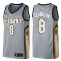 Cleveland Cavaliers #8 Jordan Clarkson Swingman Gray NBA Jersey - City Edition