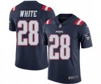New England Patriots #28 James White Limited Navy Blue Rush Vapor Untouchable Football Jersey